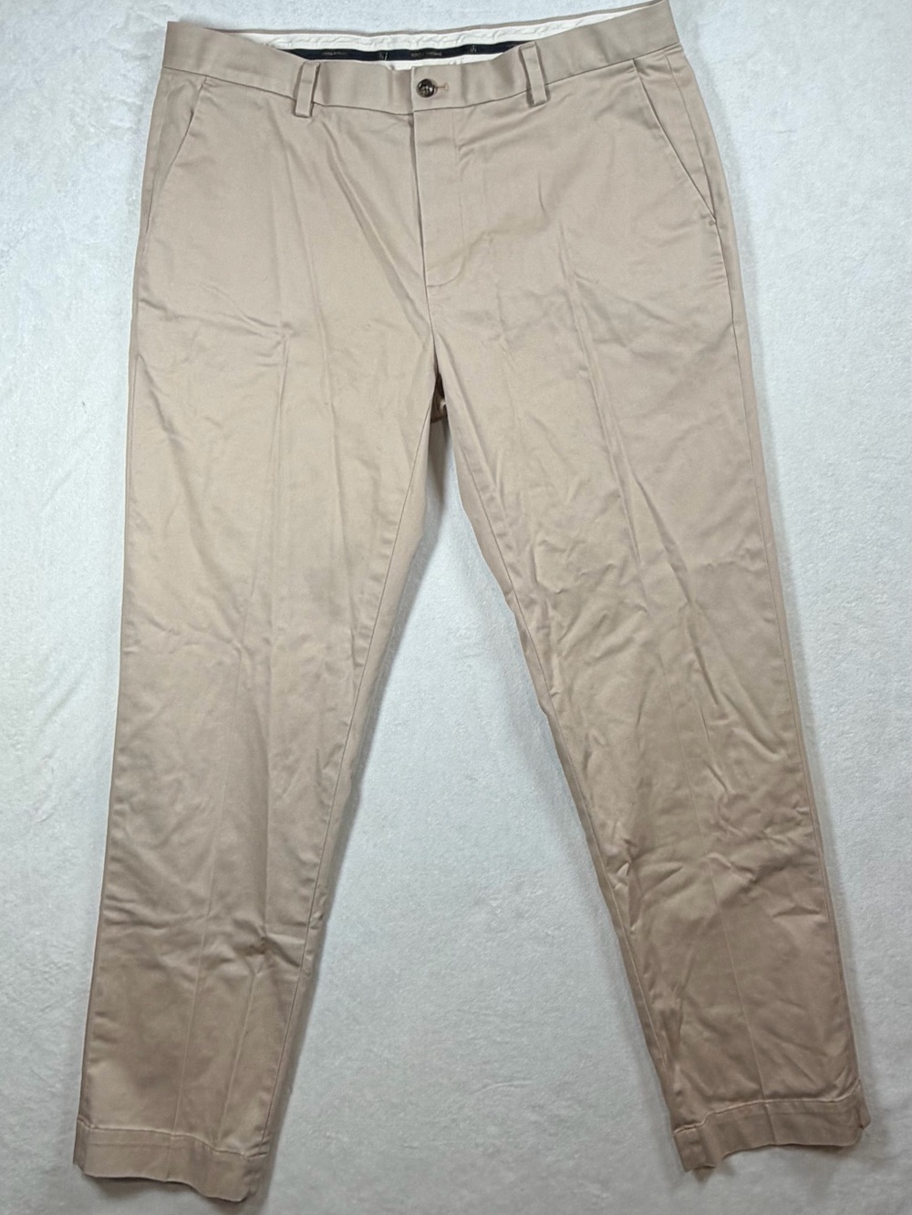 Brooks Brothers 37W 31L Advantage Chino Regular Men's Khaki Chinos in Light Tan